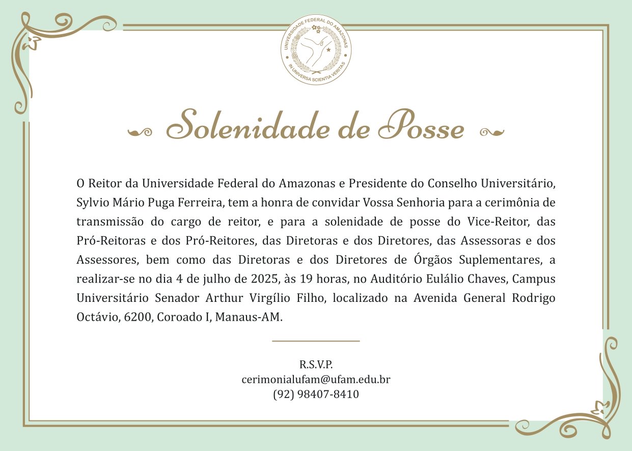 Convite Solenidade de Posse 