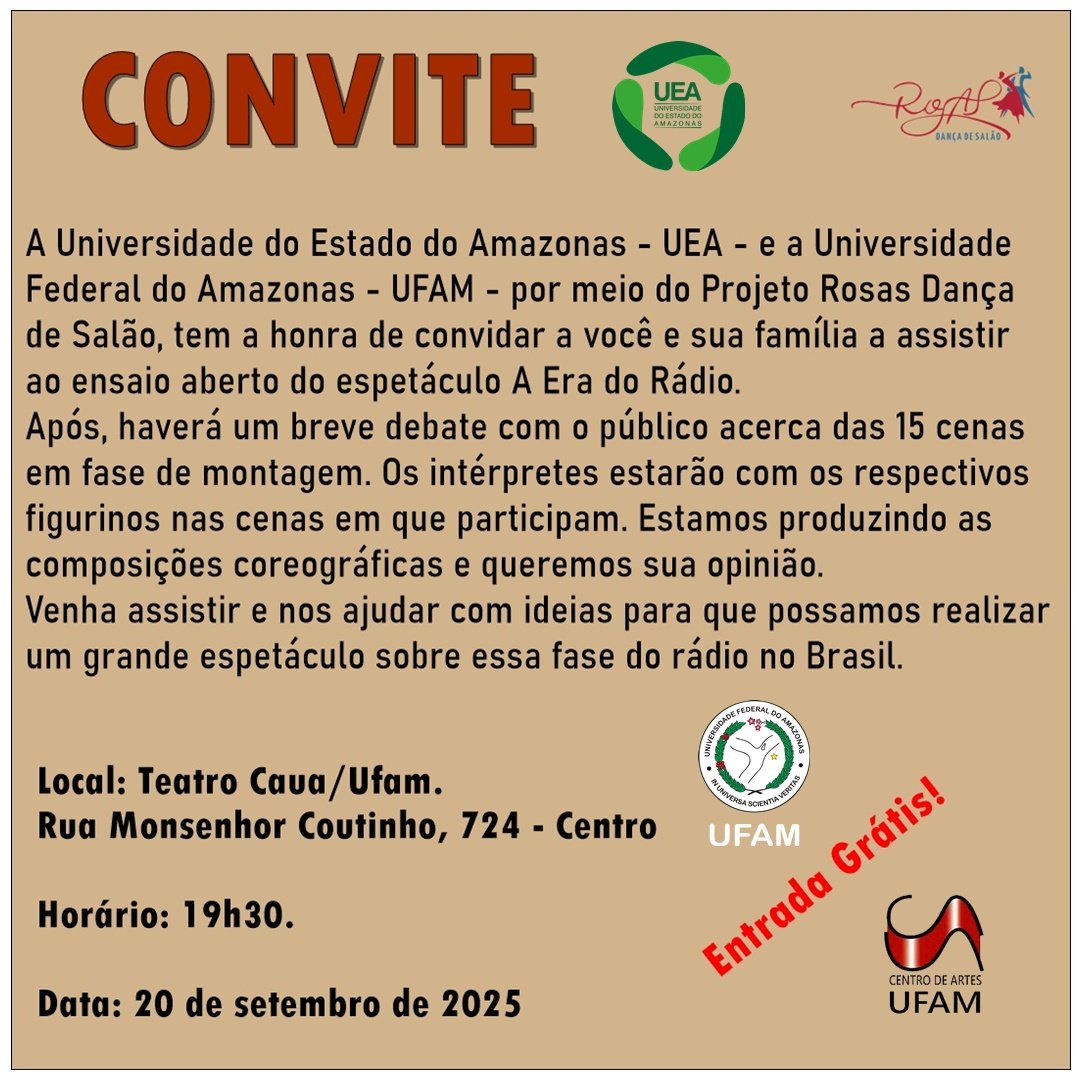 ENSAIO ABERTO ESPETÁCULO A ERA DO RÁDIO - PROJETO ROSAS DANÇA DE SALÃO